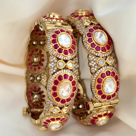 Nyra Ruby Opening Bangles