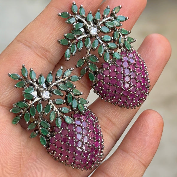 Strawberry Moissanite Studs