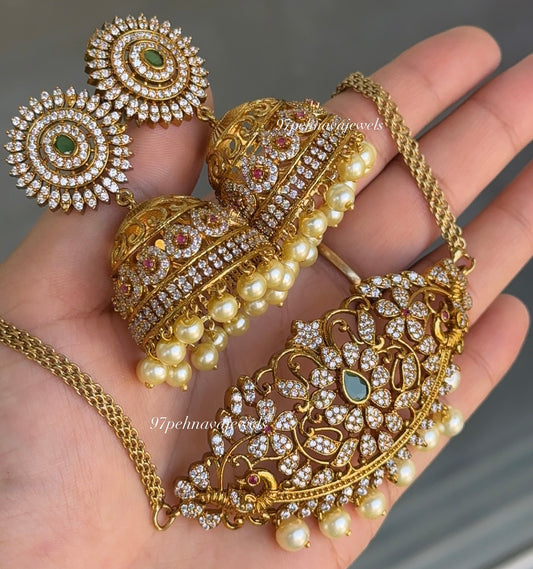 Rushika Gold Choker Set