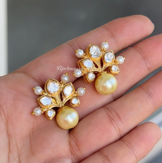 Manya Polki Pearl Studs