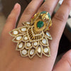 Peacock Statement Polki Ring
