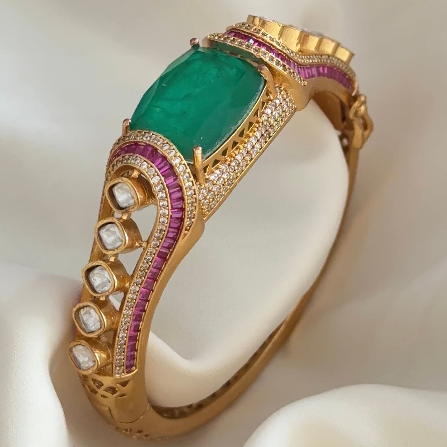 Doublet Moissanite Opening Bracelet