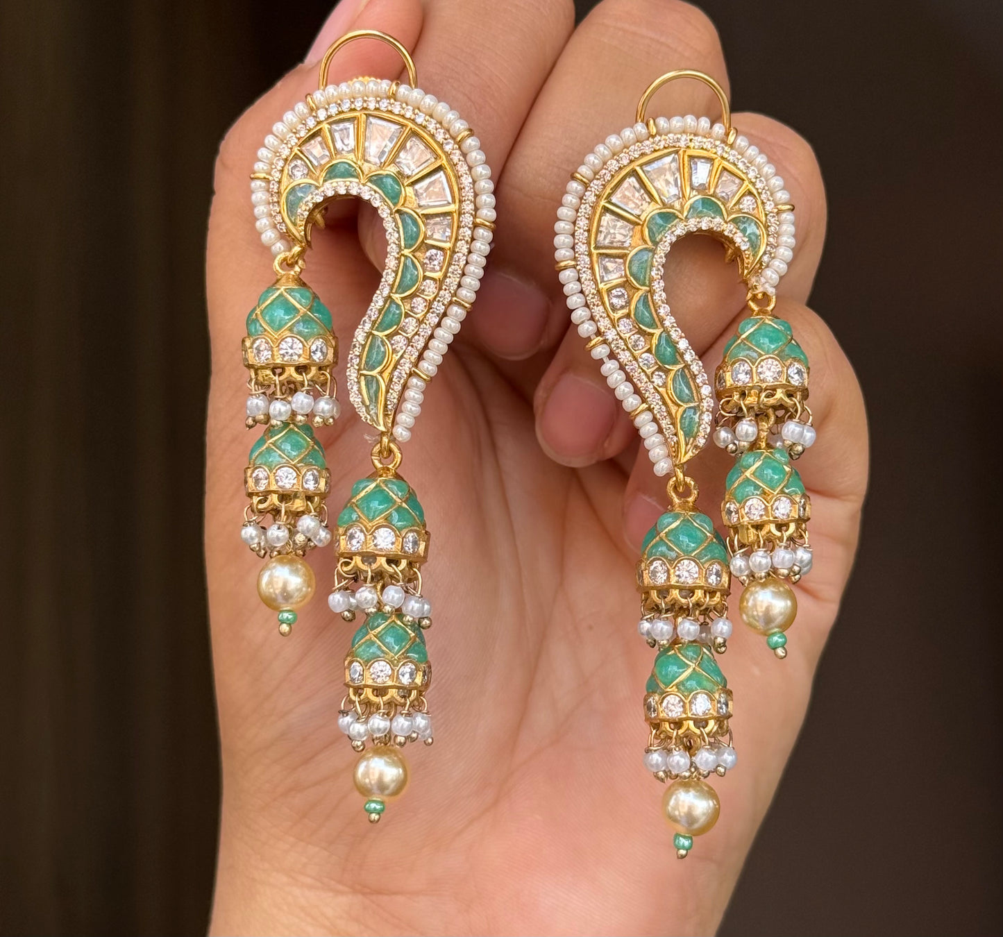 Urvi Kundan Polki Earrings