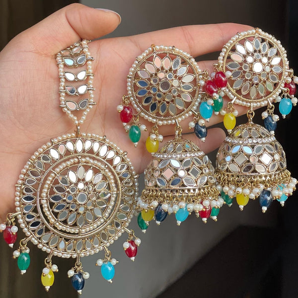 Bhaavi Mirror Earrings Tikka