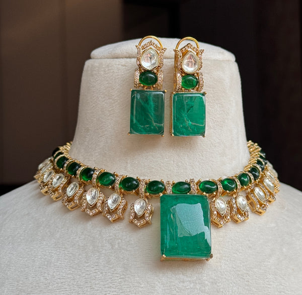 Aashma Doublet Polki Necklace Set