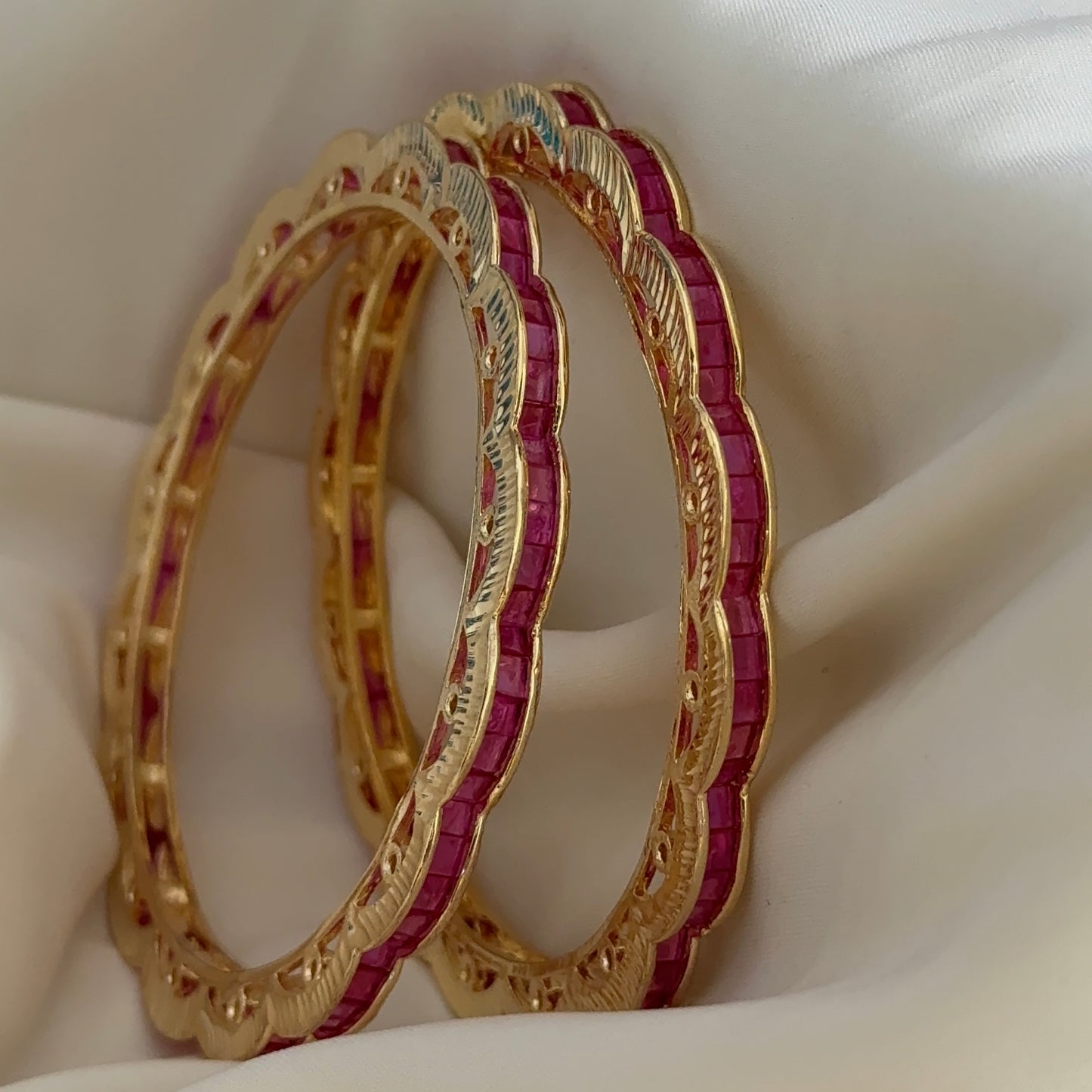 Ruby Sleek Cut Bangles