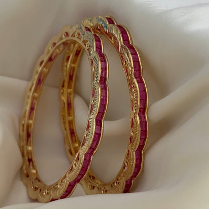 Ruby Sleek Cut Bangles