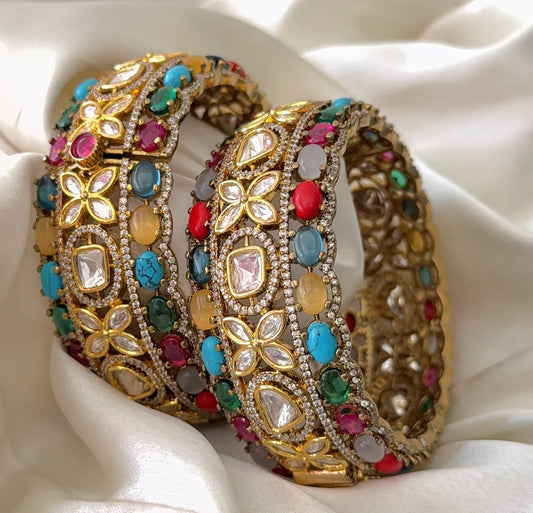 Sara Kundan Opening Bangles