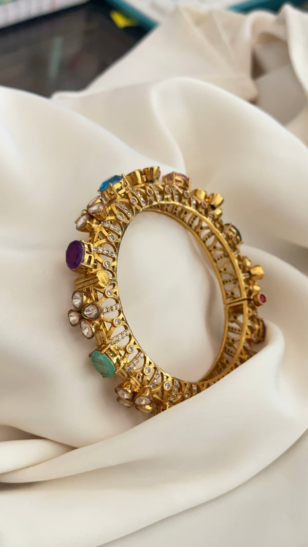 Navratan Moissnite Bracelet