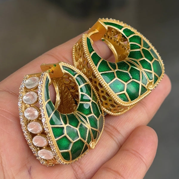 Enemal Hoop Earrings
