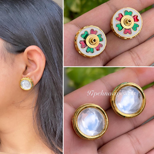 Kundan Round Studs