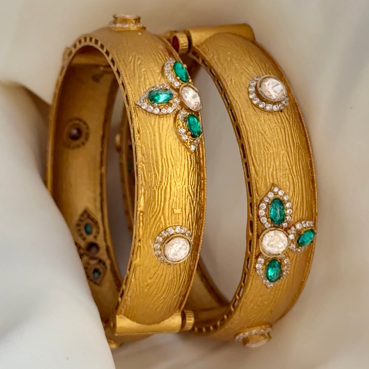 Baani Matte Gold Opening Bangles
