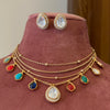 Diya Layered Moissanite Necklace
