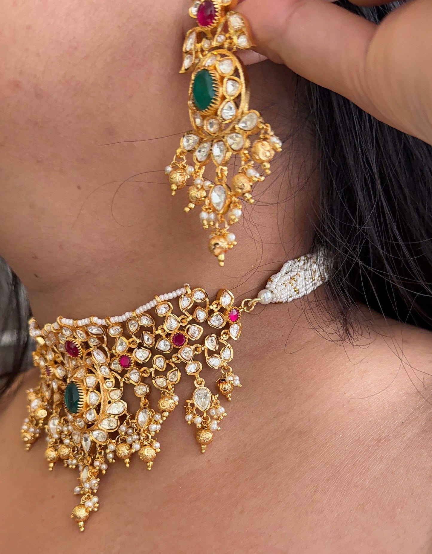 Radha Moissanite Choker Set