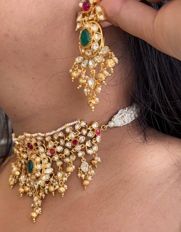 Radha Moissanite Choker Set