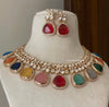 Bhavya Navratan Kundan Necklace Set