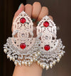 Piyu Silver Oversized Earrings