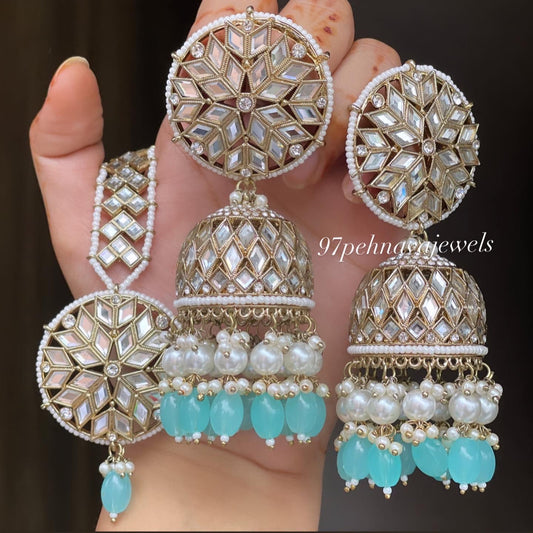 Kriti Crystal Jhumki Tikka