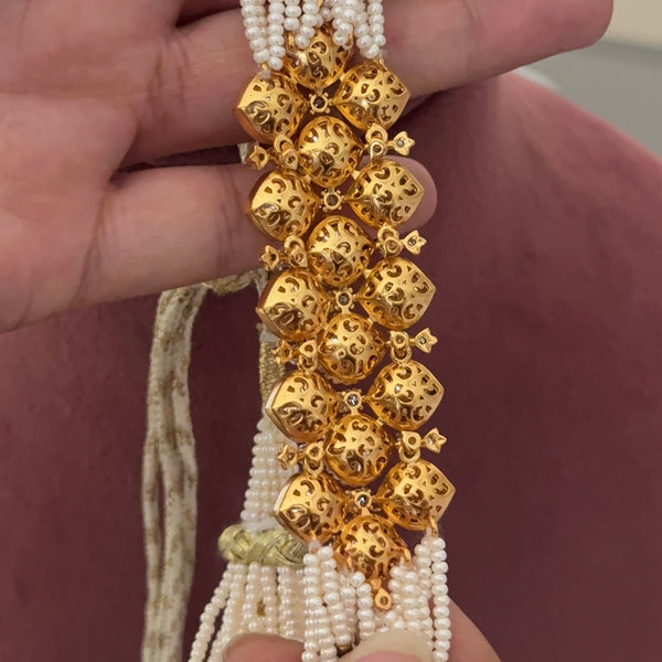 Ruhi Polki Pearl Necklace Set
