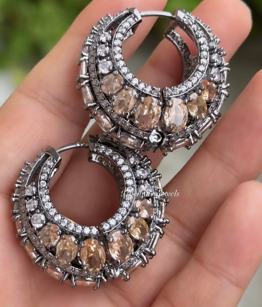 Victorian Diamond Hoops