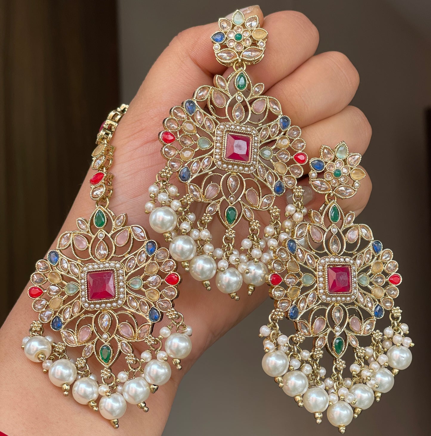 Kalpi Earrings Tikka Set