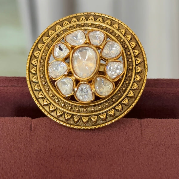 Gold Look Moissanite Ring