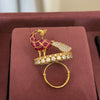 Peacock Polki Statement Ring