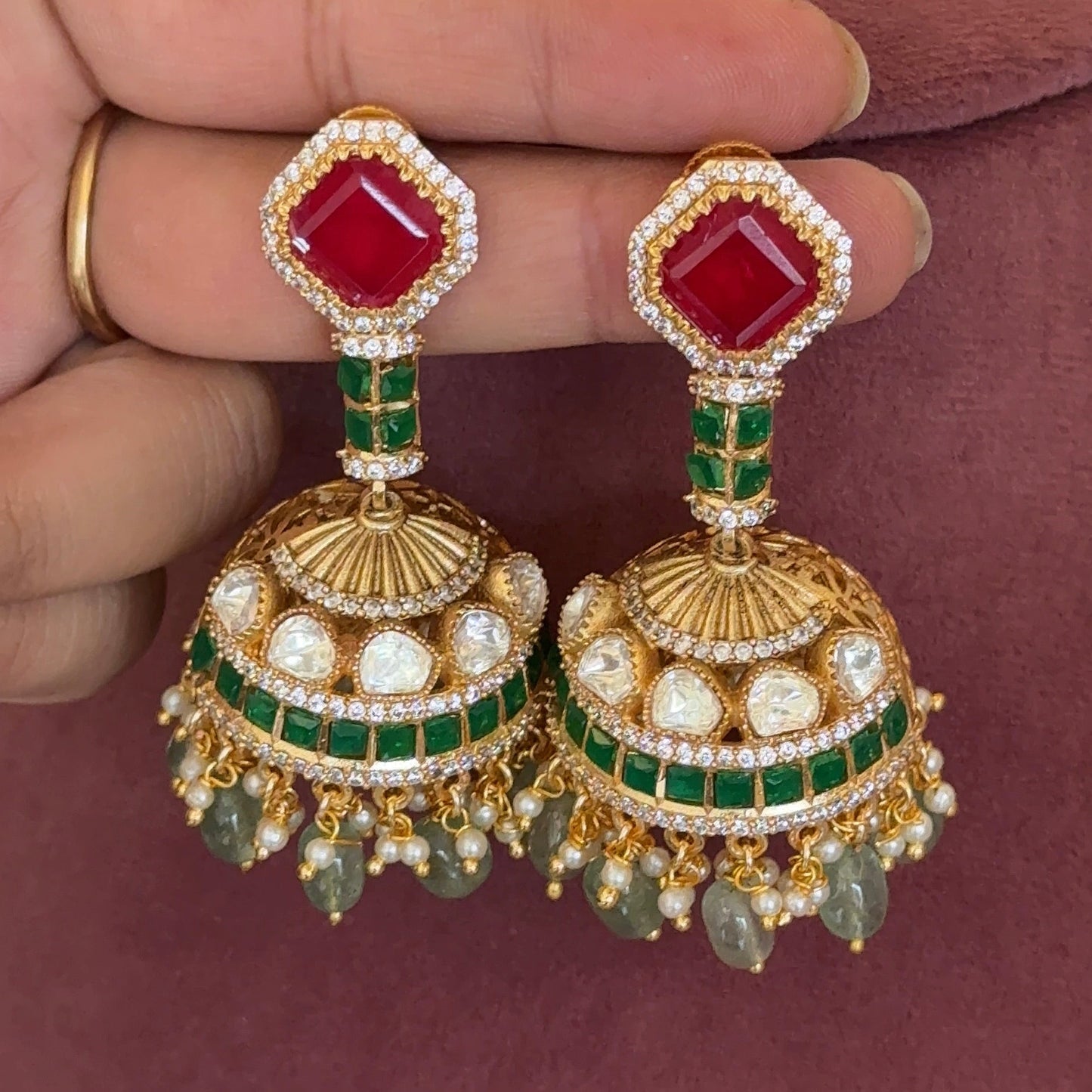 Akshara Moissanite Polki Set