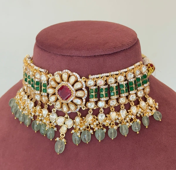Akshara Moissanite Polki Set