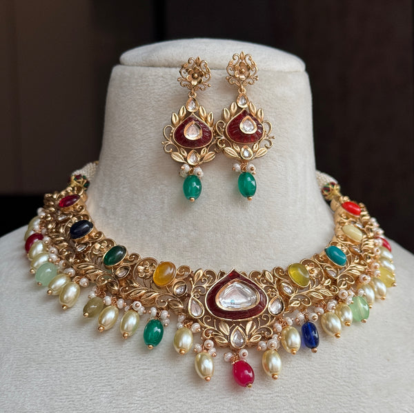 Navratan Amrapali Necklace Set