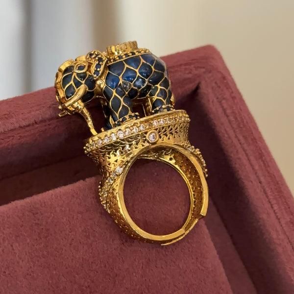 Elephant Polki Statement Ring