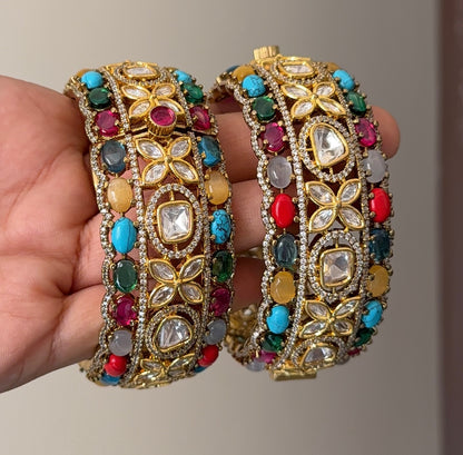 Sara Kundan Opening Bangles