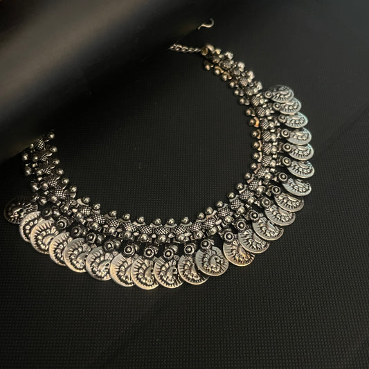 German Silver Coin Choker