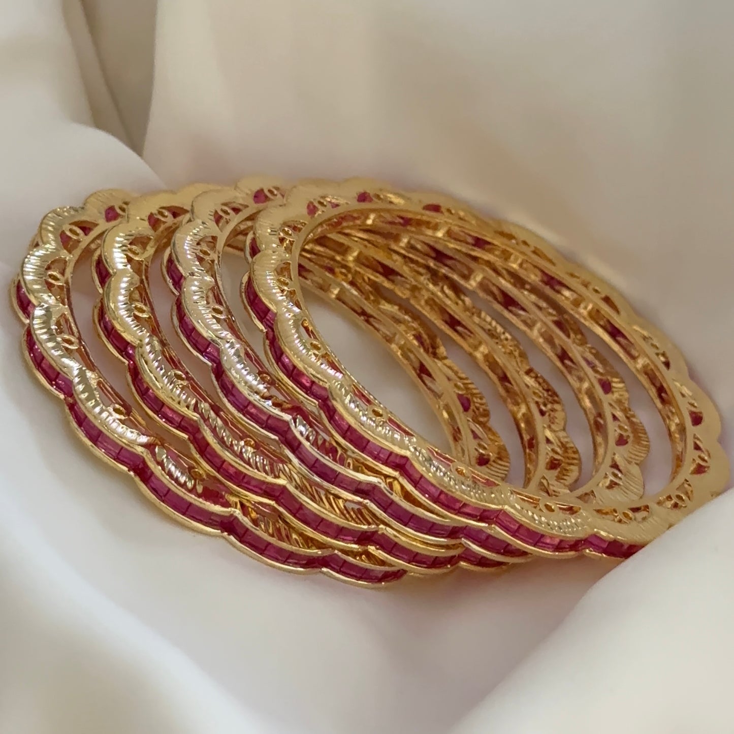 Ruby Sleek Cut Bangles