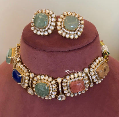 Jevika Navratan Sabya Choker Set