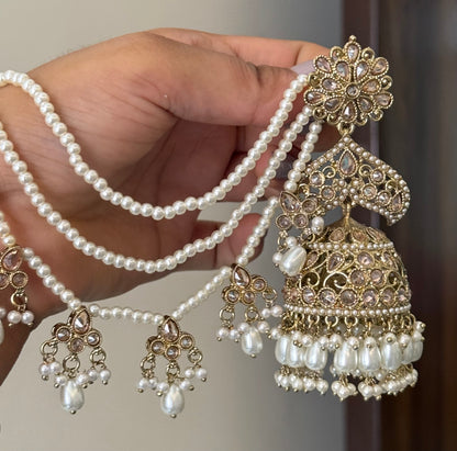 Ahana Padmavati Jhumka Tikka Set